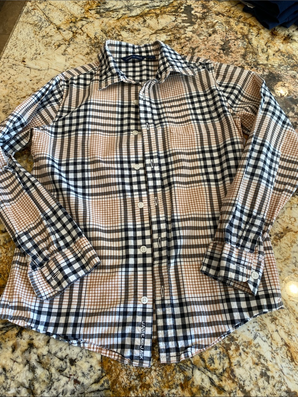 JANIE and JACK Plaid Button Down Shirt